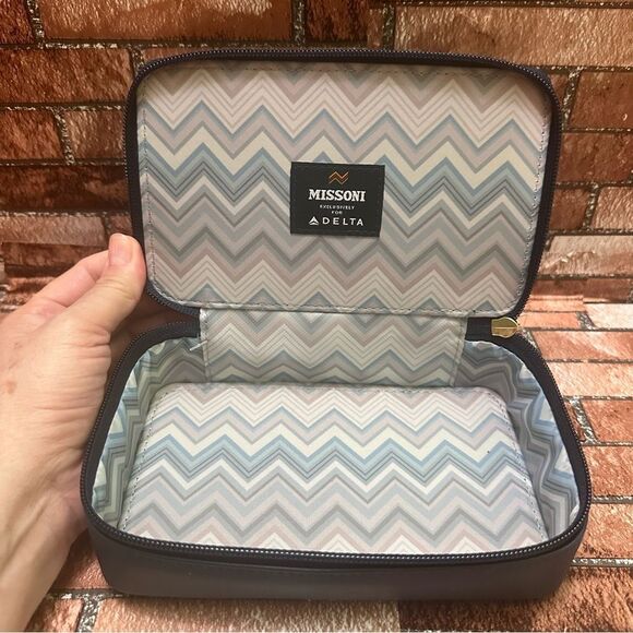 Missoni Exclusive Delta Travel case Blue Zippered Limited Edition - Picture 10 of 11